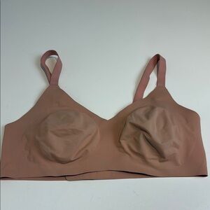 Knix Bra Size 7 Pink Ginger Padded V Neck Thin Strap